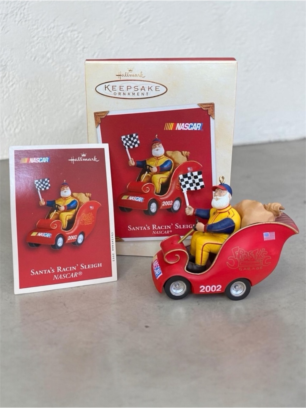 Hallmark Keepsake NASCAR Santa's Racin' Sleigh Ornament - 2002